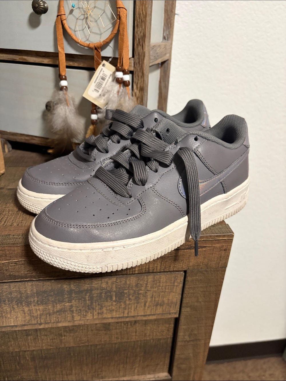 Nike Gray Low-Top Sneakers with White Sole